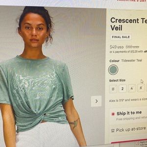 Lululemon Crescent Tee Veil